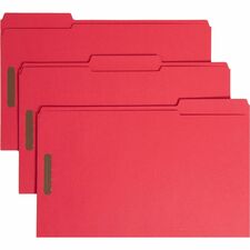 Smead Red Legal File Folders w/ Fasteners - Case of 50 Folders