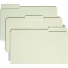Smead 1/3 Tab Cut Legal Recycled File Folders - Gray - 1" Expansion - Case of 25