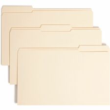 Smead 1/3 Tab Cut Legal Recycled Fastener Folder - Two 2B Fasteners - Case of 50