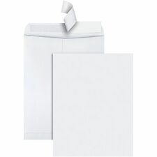 Quality Park Redi-Strip White Catalog Envelopes - 12"W x 15 1/2"L - Case of 100 Envelopes