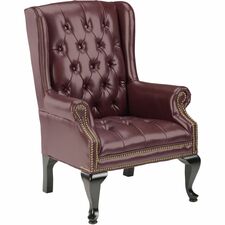 Lorell 777 Qa Queen Anne Wing Back Reception Chair Vinyl