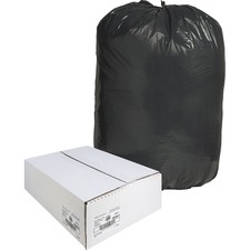 Nature Saver Black Low-Density Recycled Trash Bags - Case of 100