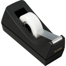 Scotch C38 Desk Tape Dispenser - Holds Total 1 Tape(s) - 1 Core - Plastic  - Black - 1 Each - Scotch® Tape & Dispensers, 3M
