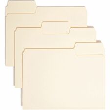 Smead SuperTab 1/3 Tab Cut File Folders - Manilla - Top Tab - Assorted Tabs - Case of 100