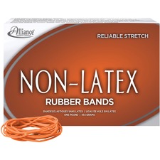 Alliance Rubber #19 Non-Latex Rubber Bands - 3.5"L x 0.05"W - Case of 1440 Rubber Bands