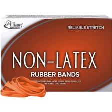 Alliance Rubber #64 Non-Latex Rubber Bands - 3 1/2"L x 0.3"W - Case of 380 Rubber Bands