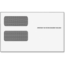 TOPS Clear Double Window 1099-R Envelopes - Case of 24 Envelopes
