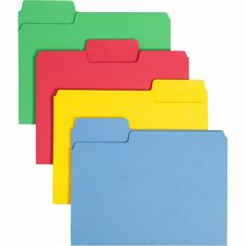 Smead Assorted Color SuperTab File Folders - Case of 100 Folders