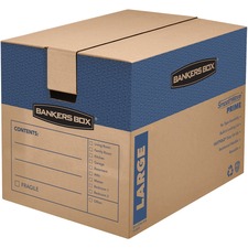 Bankers Box SmoothMove Prime Moving Boxes - 18"W x 24"D x 18"H - Case of 6 Boxes