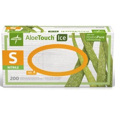 Medline Aloetouch Ice Size Small Nitrile Gloves - Case of 200 Gloves