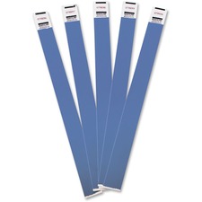 Advantus Tyvek Wristbands - Blue - Case of 100 Wristbands