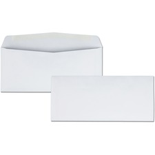 Business Source No. 10 White Business Envelopes - Case of 500 Envelopes