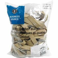 Business Source #105 Quality Rubber Bands - 5"L x 0.6"W - Case of 60 Rubber Bands