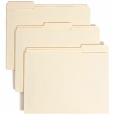 Smead Reinforced Tab File Folders with SafeShield Fasteners - Case of 50 Folders