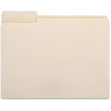 Business Source 1/3 Cut Left Tab File Folders - Case of 100 Folders