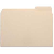 Business Source 1/3 Cut Right Tab File Folders - Case of 100 Folders