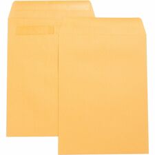 Business Source Press-To-Seal Catalog Envelopes - 9" x 12" - Case of 100 Envelopes