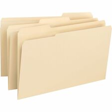 Business Source 1/3 Cut Tab Legal File Folders w/ Assorted Tabs - Case of 50 Folders