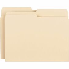 Business Source 1/2 Cut Tab File Folders w/ Assorted Tabs - Case of 100 Folders