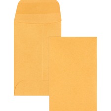 Business Source Small Coin Kraft Envelopes - 2 1/4" x 3 1/2" - Case of 500 Envelopes