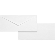 Business Source No. 10 White Wove V-Flap Business Envelopes - Case of 500 Envelopes