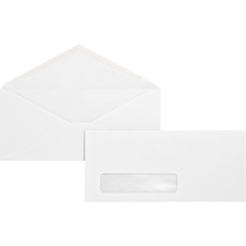 Business Source No. 10 Diagonal Seam Window Envelopes - Case of 500 Envelopes