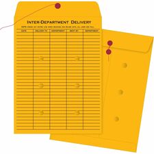 Business Source Ruled Interdepartmental Envelopes - 10" x 15" - Case of 100 Envelopes