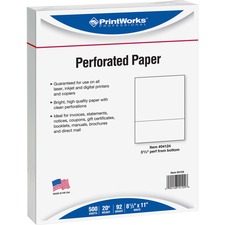 K1 PrintWorks Professional Perforated Paper for Statements Invoices Tax Forms