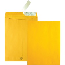 250 pk. - Quality Park Redi-Strip High-Bulk Kraft Envelopes - 9"W x 12"L