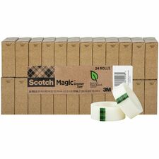 Scotch 3/4"W Magic Greener Tape - 25 Yards - 1" Core - Case of 24 Rolls