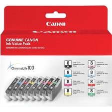 Canon CLI-8 Colored Ink Cartridge Value Pack - 8 Cartridges