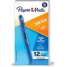 Paper Mate InkJoy Blue Gel Pens - Case of 12 Pens