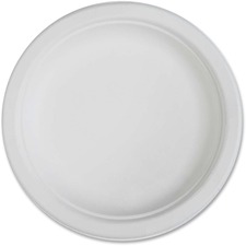 Genuine Joe 6" Compostable Plates - Case of 1000 Plates