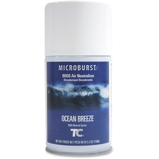 Rubbermaid Commercial Microburst 9000 Air Spray Refill - Ocean Breeze Scent - Case of 4 Cans