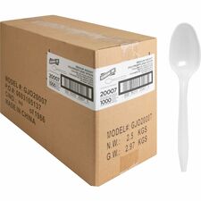 Genuine Joe Individually Wrapped Spoons - Case of 1000 Spoons