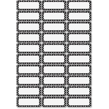 Ashley Dry Erase Black/White Dots Nameplate Magnets