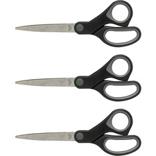 Sparco 8" Straight Scissors - 3 Pairs