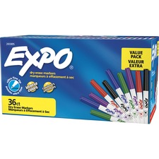 Expo Ultra Fine Point Dry Erase Markers - 5 Colors - Case of 36 Markers