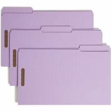 Smead Lavender Legal File Folders w/ Fasteners - Case of 50 Folders