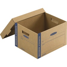 Bankers Box SmoothMove Maximum Strength Moving Boxes - 12"W x 15"D x 10"H - Case of 8 Boxes