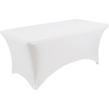 Iceberg 6' Stretch Fabric Table Cover - White