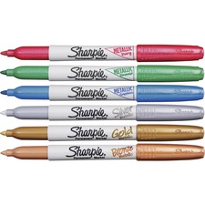 Sharpie Fine Point Permanent Markers - 6 Metallic Colors
