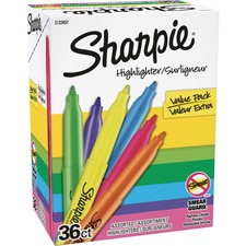 Sharpie Pocket Highlighters - Assorted Colors - Case of 36
