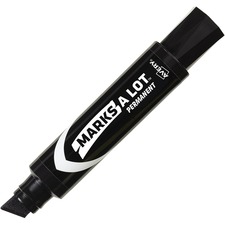 Avery Marks A Lot Jumbo Permanent Markers - Black - Case of 12 Markers