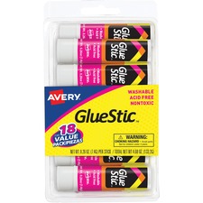 Avery Glue Stick - Case of 18 Sticks