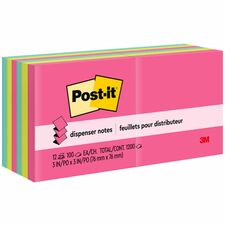 Post-it Pop-up Notes - Cape Town Color Collection - 3" x 3" - Case of 12 Notepads