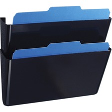 OIC Black Space-Saving Files - Two Pack