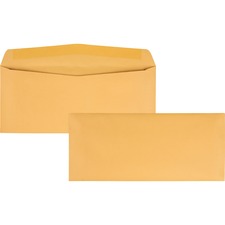 Quality Park Kraft Business Envelopes - 4 1/2"H x 10 3/8"W - Case of 500 Envelopes