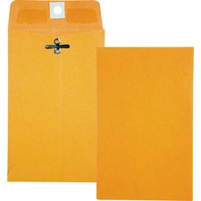 Quality Park Gummed Kraft Clasp Envelopes - 4"W x 6 3/8"L - Case of 100 Envelopes