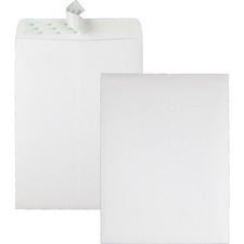 Quality Park Redi-Strip White Catalog Envelopes - 9"W x 12"L - Case of 100 Envelopes
